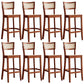 Solid Wood Bar and Counter Stool Armless Counter Height Stools