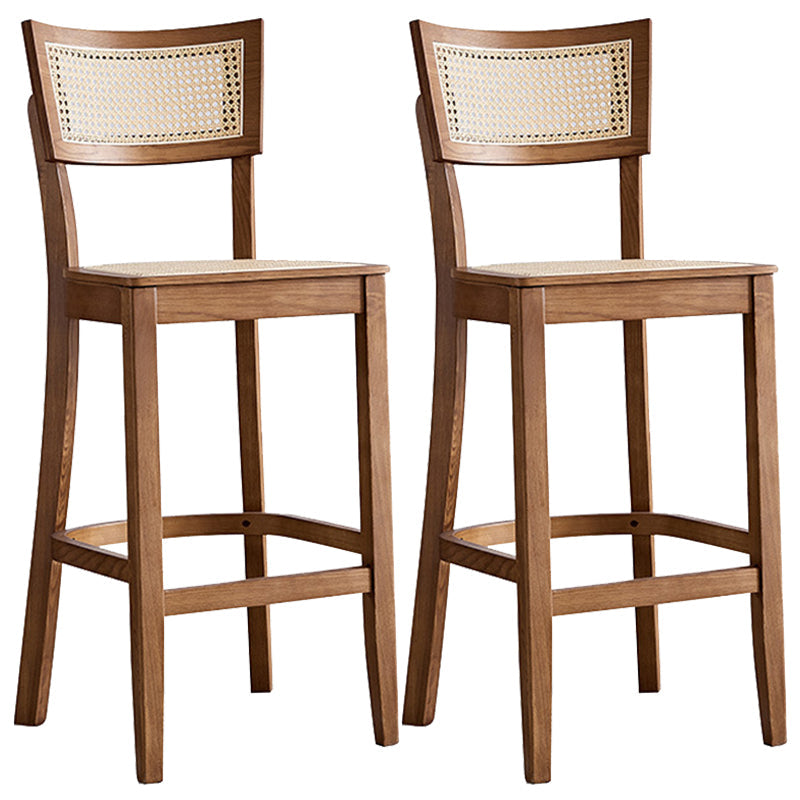 Solid Wood Bar and Counter Stool Armless Counter Height Stools