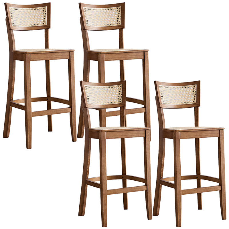 Solid Wood Bar and Counter Stool Armless Counter Height Stools