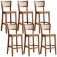 Solid Wood Bar and Counter Stool Armless Counter Height Stools
