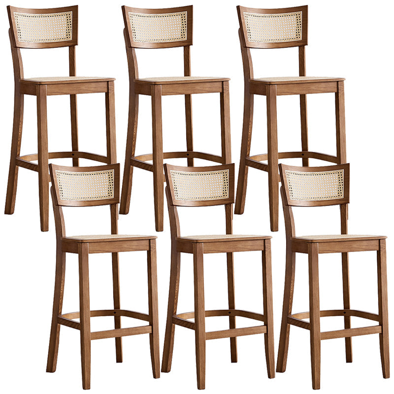 Solid Wood Bar and Counter Stool Armless Counter Height Stools