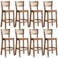 Solid Wood Bar and Counter Stool Armless Counter Height Stools