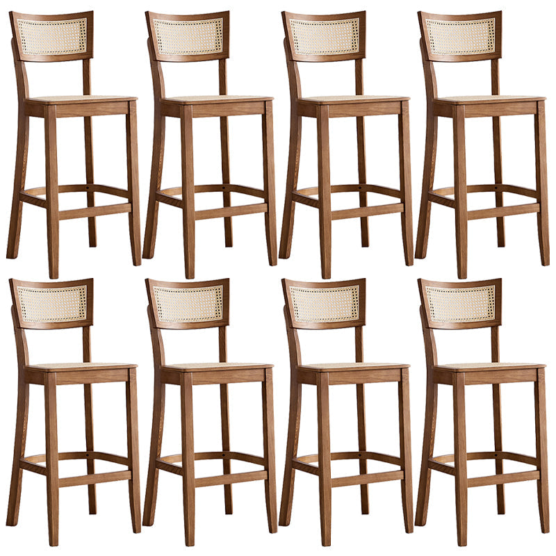 Solid Wood Bar and Counter Stool Armless Counter Height Stools