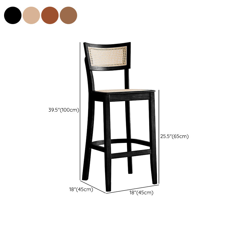 Solid Wood Bar and Counter Stool Armless Counter Height Stools