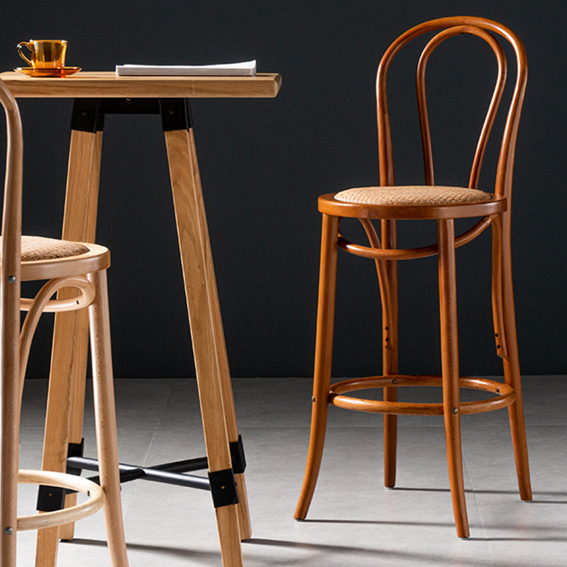 Modern Style Bar Stool Backrest Solid Wood Counter Stool for Bristol Clearhalo 'Bar Furniture' 'Bar Stools' 'bar_stools' 'furn' 'furn_bar_stools' 'Furniture' 'Kitchen & Dining Furniture' 6746378