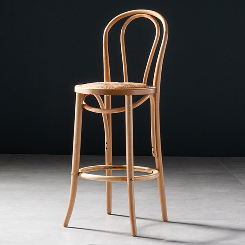 Modern Style Bar Stool Backrest Solid Wood Counter Stool for Bristol Wood 1 Piece Clearhalo 'Bar Furniture' 'Bar Stools' 'bar_stools' 'furn' 'furn_bar_stools' 'Furniture' 'Kitchen & Dining Furniture' 6746380