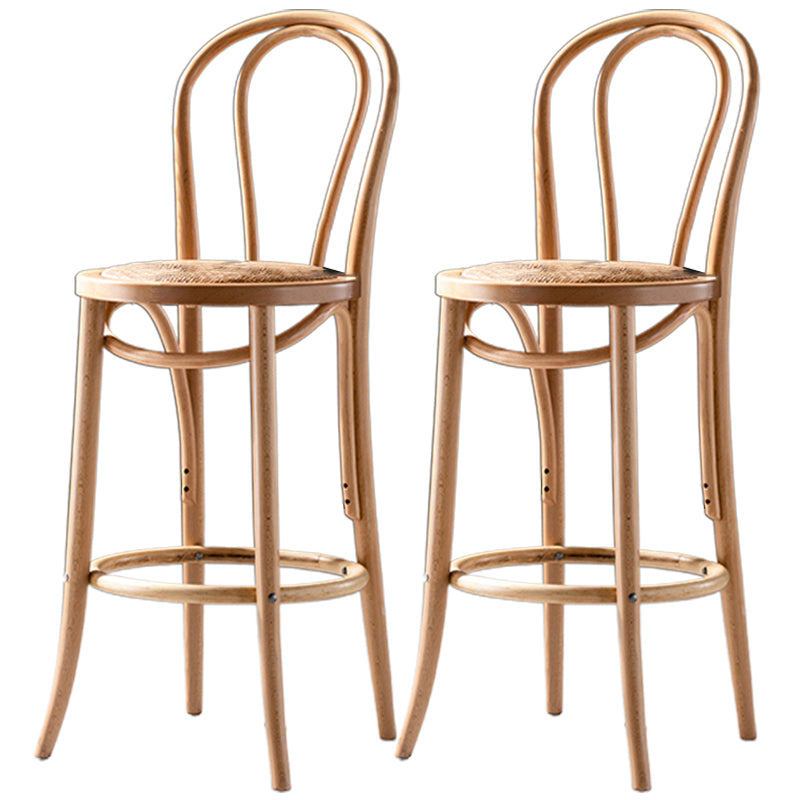 Modern Style Bar Stool Backrest Solid Wood Counter Stool for Bristol Wood 2 Piece Set Clearhalo 'Bar Furniture' 'Bar Stools' 'bar_stools' 'furn' 'furn_bar_stools' 'Furniture' 'Kitchen & Dining Furniture' 6746381
