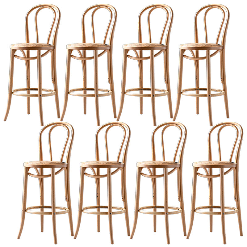 Modern Style Bar Stool Backrest Solid Wood Counter Stool for Bristol Wood 8 Piece Set Clearhalo 'Bar Furniture' 'Bar Stools' 'bar_stools' 'furn' 'furn_bar_stools' 'Furniture' 'Kitchen & Dining Furniture' 6746386
