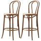Modern Style Bar Stool Backrest Solid Wood Counter Stool for Bristol Light Brown 2 Piece Set Clearhalo 'Bar Furniture' 'Bar Stools' 'bar_stools' 'furn' 'furn_bar_stools' 'Furniture' 'Kitchen & Dining Furniture' 6746388
