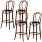 Modern Style Bar Stool Backrest Solid Wood Counter Stool for Bristol Brown-Black 4 Piece Set Clearhalo 'Bar Furniture' 'Bar Stools' 'bar_stools' 'furn' 'furn_bar_stools' 'Furniture' 'Kitchen & Dining Furniture' 6746394