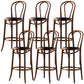 Modern Style Bar Stool Backrest Solid Wood Counter Stool for Bristol Brown-Black 6 Piece Set Clearhalo 'Bar Furniture' 'Bar Stools' 'bar_stools' 'furn' 'furn_bar_stools' 'Furniture' 'Kitchen & Dining Furniture' 6746395