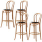 Modern Style Bar Stool Backrest Solid Wood Counter Stool for Bristol Natural Wood Black 4 Piece Set Clearhalo 'Bar Furniture' 'Bar Stools' 'bar_stools' 'furn' 'furn_bar_stools' 'Furniture' 'Kitchen & Dining Furniture' 6746399