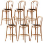 Modern Style Bar Stool Backrest Solid Wood Counter Stool for Bristol Natural Wood Black 6 Piece Set Clearhalo 'Bar Furniture' 'Bar Stools' 'bar_stools' 'furn' 'furn_bar_stools' 'Furniture' 'Kitchen & Dining Furniture' 6746400