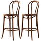 Modern Style Bar Stool Backrest Solid Wood Counter Stool for Bristol Nut-Brown 2 Piece Set Clearhalo 'Bar Furniture' 'Bar Stools' 'bar_stools' 'furn' 'furn_bar_stools' 'Furniture' 'Kitchen & Dining Furniture' 6746408