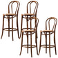 Modern Style Bar Stool Backrest Solid Wood Counter Stool for Bristol Light Walnut 4 Piece Set Clearhalo 'Bar Furniture' 'Bar Stools' 'bar_stools' 'furn' 'furn_bar_stools' 'Furniture' 'Kitchen & Dining Furniture' 6746414