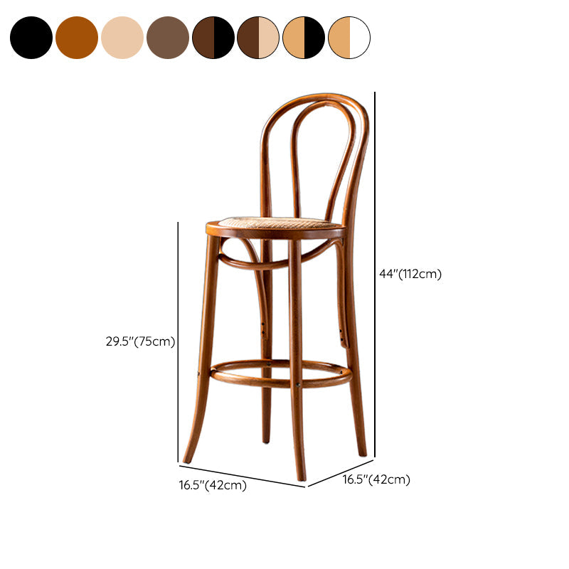 Modern Style Bar Stool Backrest Solid Wood Counter Stool for Bristol Clearhalo 'Bar Furniture' 'Bar Stools' 'bar_stools' 'furn' 'furn_bar_stools' 'Furniture' 'Kitchen & Dining Furniture' 6746417