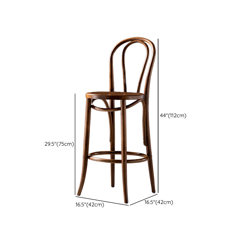 Modern Style Bar Stool Backrest Solid Wood Counter Stool for Bristol Clearhalo 'Bar Furniture' 'Bar Stools' 'bar_stools' 'furn' 'furn_bar_stools' 'Furniture' 'Kitchen & Dining Furniture' 6746418