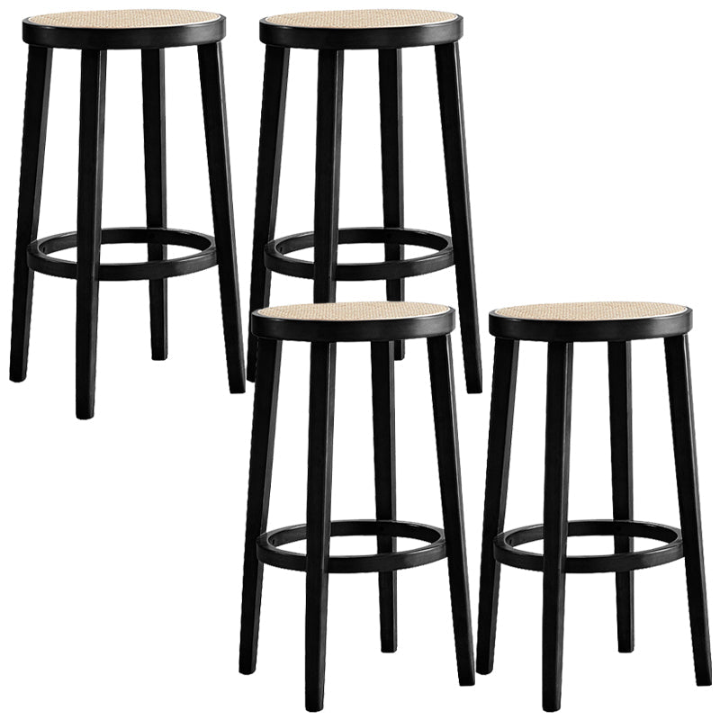 Vaste houten toonhoogte krukken backless balk en tegenstoel