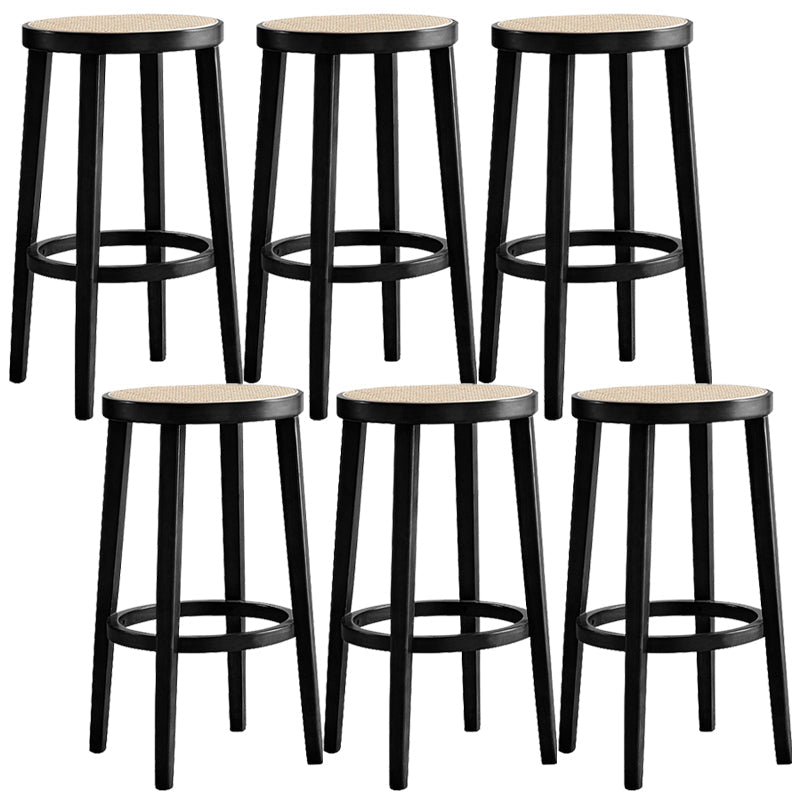 Vaste houten toonhoogte krukken backless balk en tegenstoel