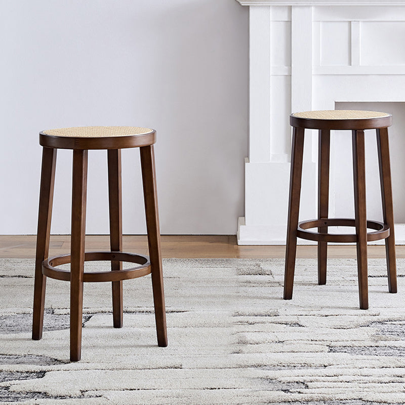 Vaste houten toonhoogte krukken backless balk en tegenstoel