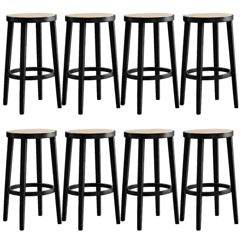 Vaste houten toonhoogte krukken backless balk en tegenstoel