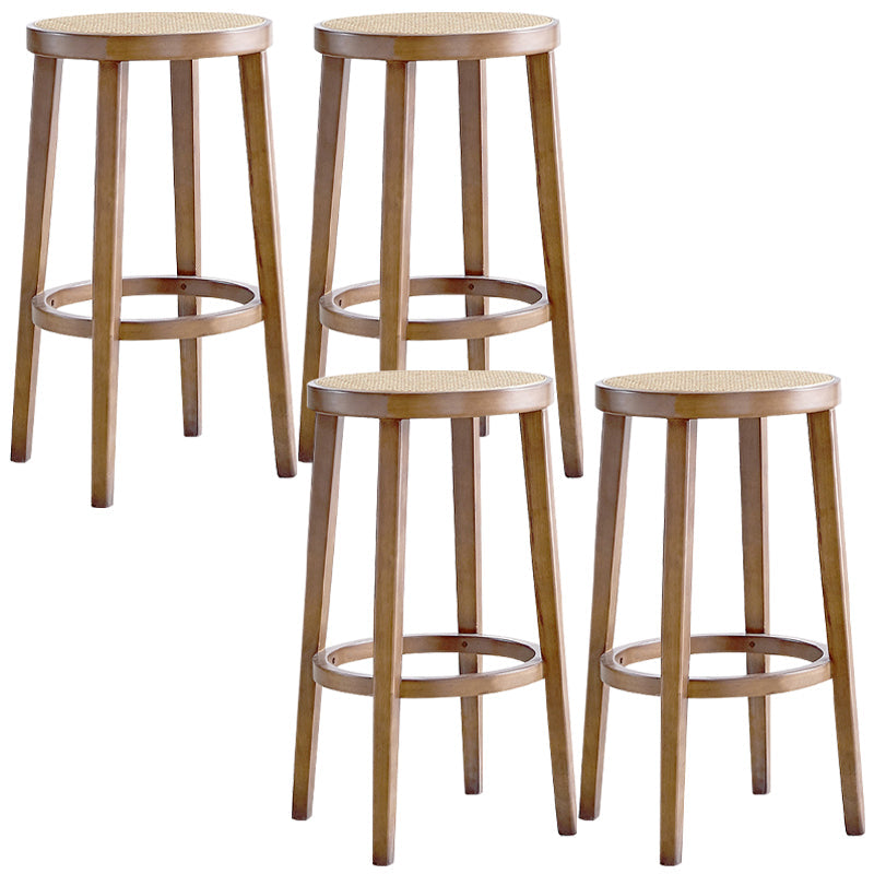 Vaste houten toonhoogte krukken backless balk en tegenstoel