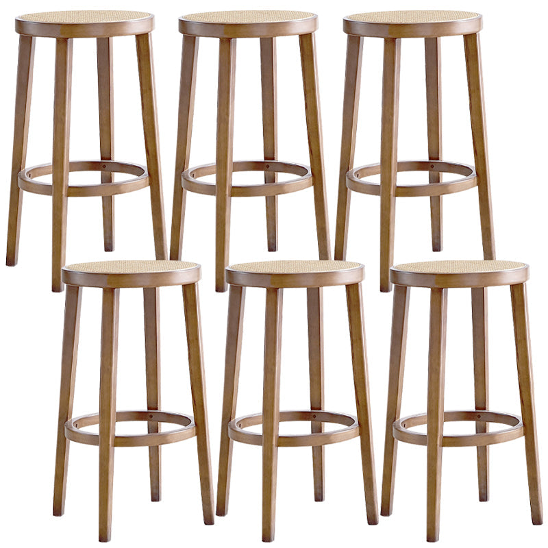 Vaste houten toonhoogte krukken backless balk en tegenstoel