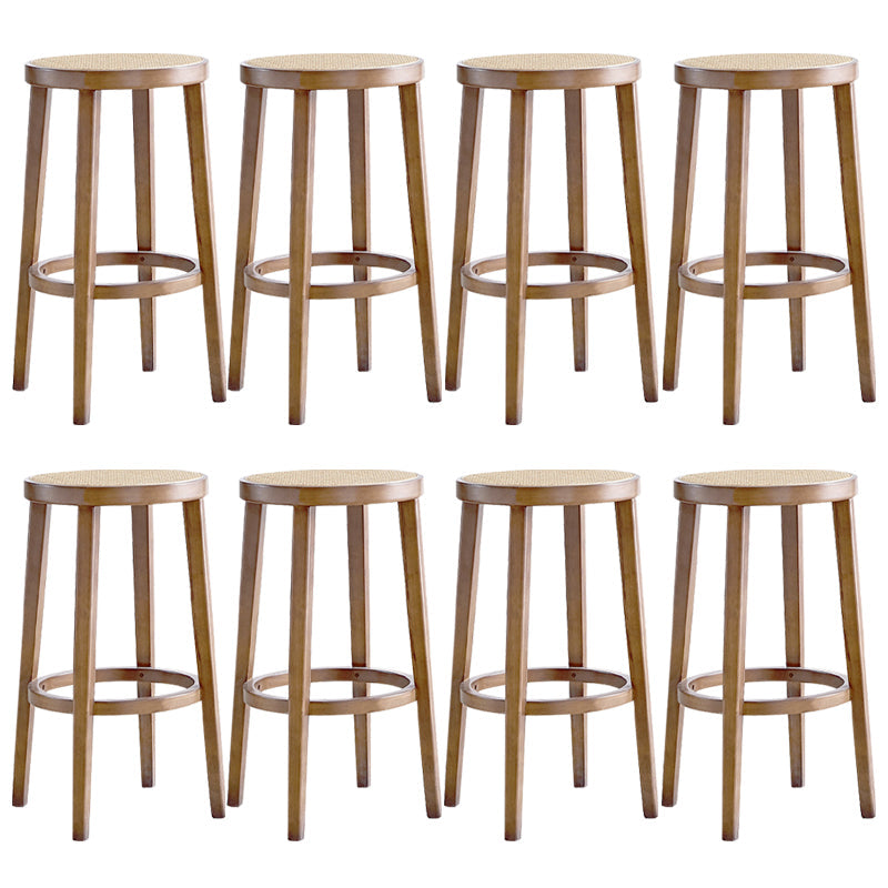 Vaste houten toonhoogte krukken backless balk en tegenstoel