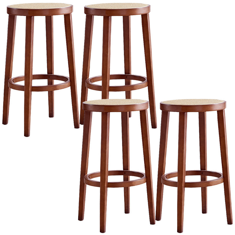 Vaste houten toonhoogte krukken backless balk en tegenstoel