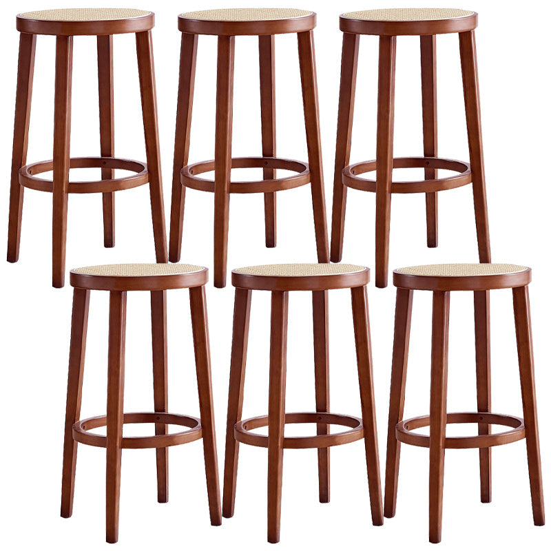 Vaste houten toonhoogte krukken backless balk en tegenstoel