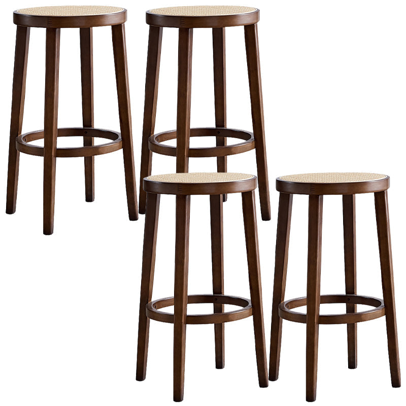 Vaste houten toonhoogte krukken backless balk en tegenstoel