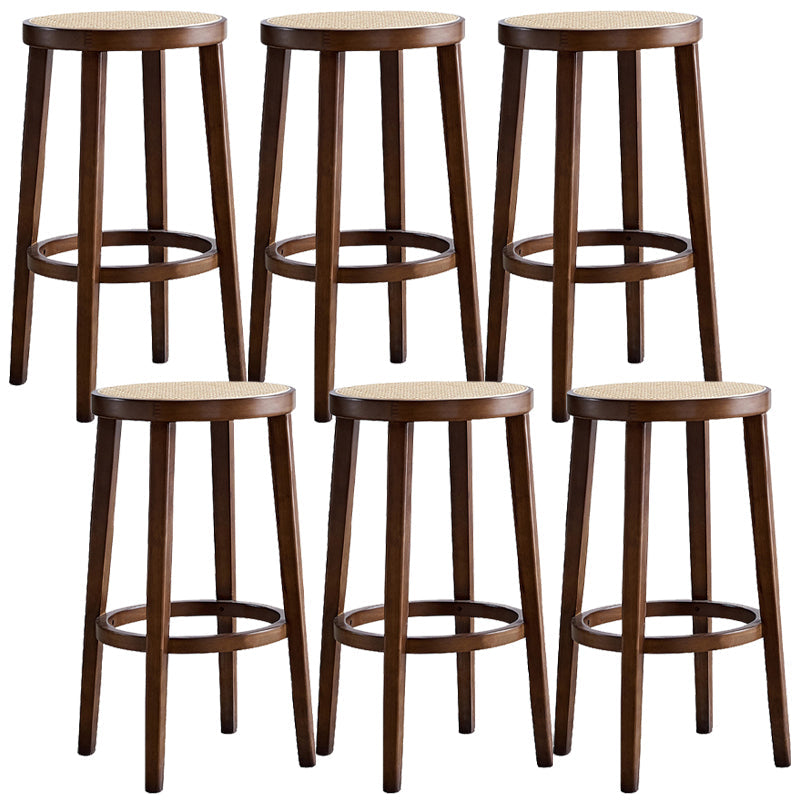 Vaste houten toonhoogte krukken backless balk en tegenstoel