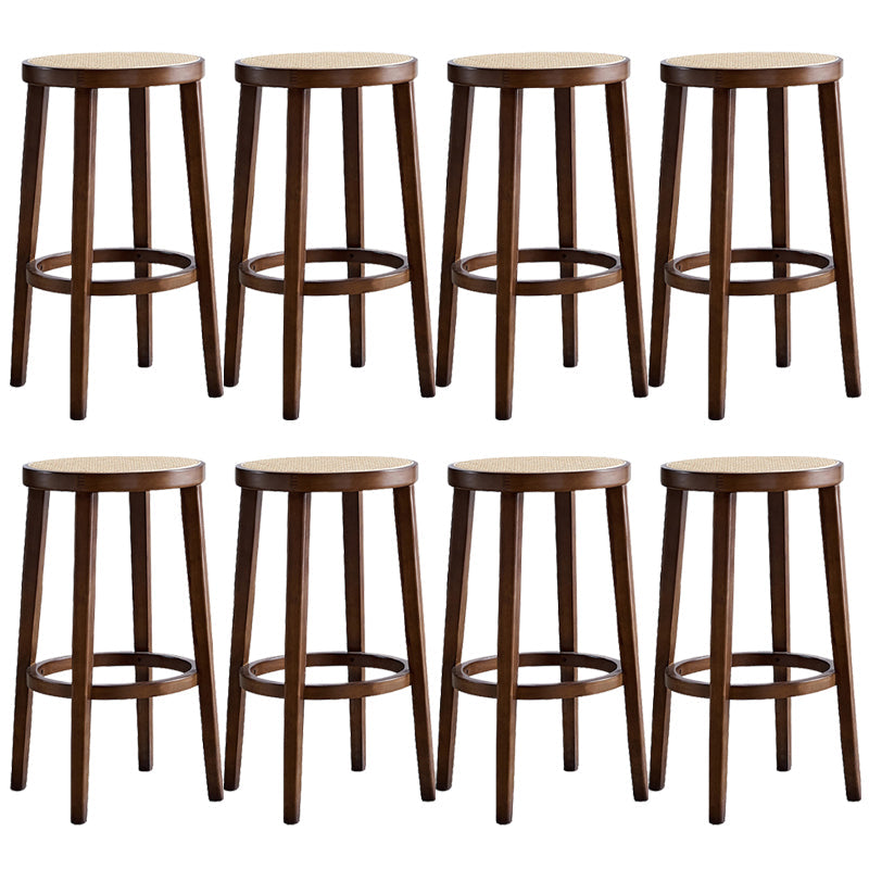 Vaste houten toonhoogte krukken backless balk en tegenstoel