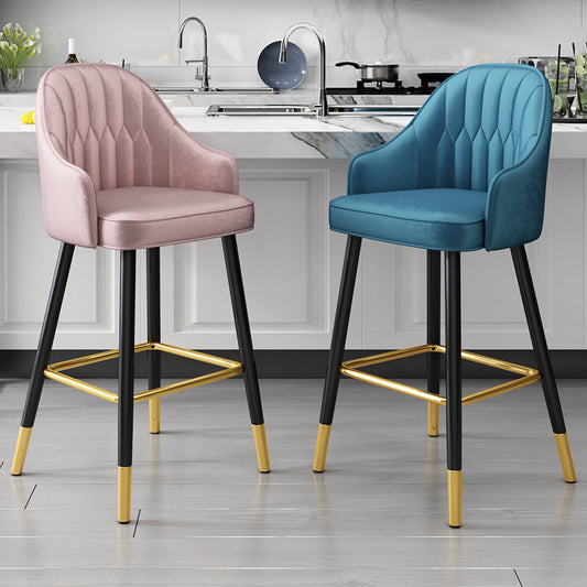 Bucket Dining Stool Contemporary Armed Bar Stool with Cushion