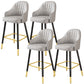 Bucket Dining Stool Contemporary Armed Bar Stool with Cushion Gray 4 Piece Set Clearhalo 'Bar Furniture' 'Bar Stools' 'bar_stools' 'furn' 'furn_bar_stools' 'Furniture' 'Kitchen & Dining Furniture' 6746448