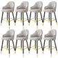 Bucket Dining Stool Contemporary Armed Bar Stool with Cushion Gray 8 Piece Set Clearhalo 'Bar Furniture' 'Bar Stools' 'bar_stools' 'furn' 'furn_bar_stools' 'Furniture' 'Kitchen & Dining Furniture' 6746453