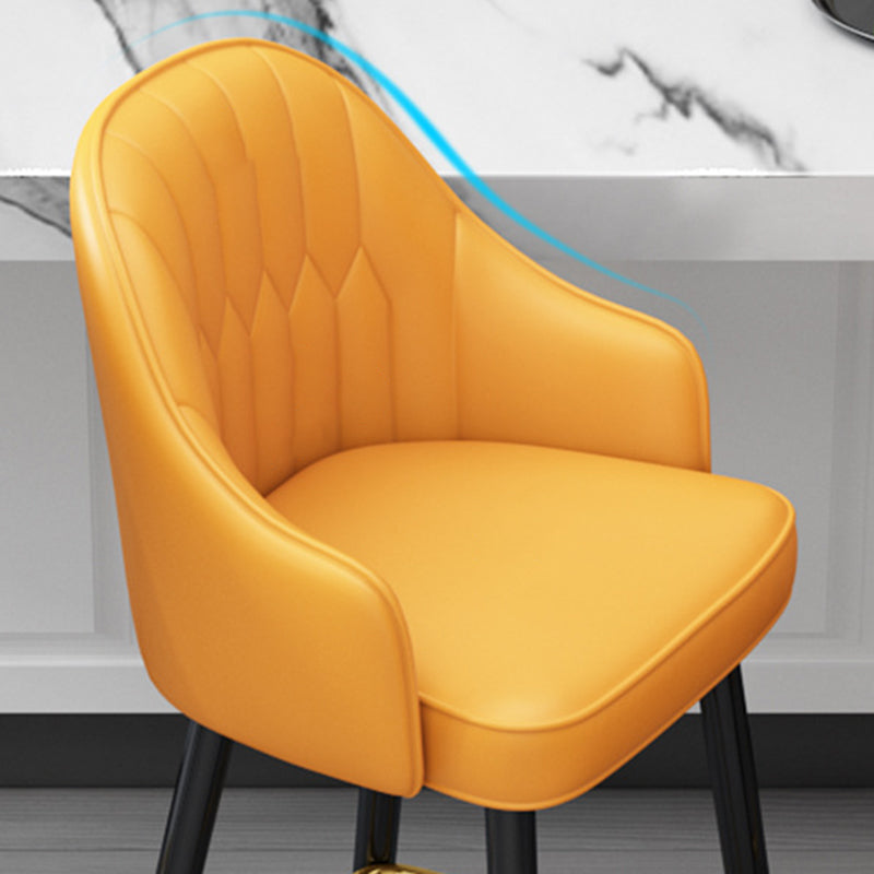 Bucket Dining Stool Contemporary Armed Bar Stool with Cushion Clearhalo 'Bar Furniture' 'Bar Stools' 'bar_stools' 'furn' 'furn_bar_stools' 'Furniture' 'Kitchen & Dining Furniture' 6746456