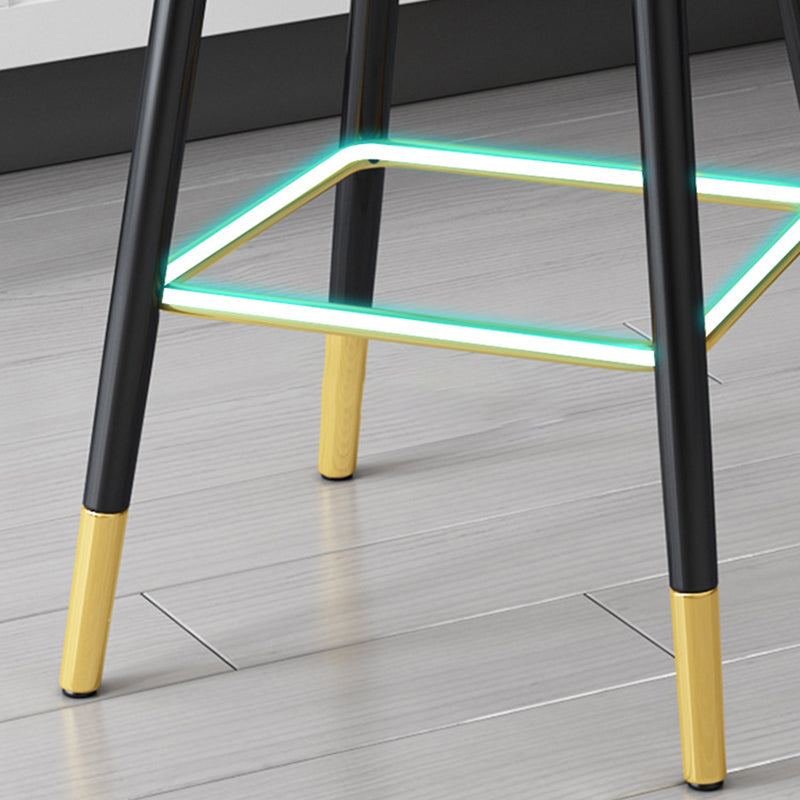 Bucket Dining Stool Contemporary Armed Bar Stool with Cushion Clearhalo 'Bar Furniture' 'Bar Stools' 'bar_stools' 'furn' 'furn_bar_stools' 'Furniture' 'Kitchen & Dining Furniture' 6746458