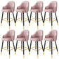 Bucket Dining Stool Contemporary Armed Bar Stool with Cushion Pink 8 Piece Set Clearhalo 'Bar Furniture' 'Bar Stools' 'bar_stools' 'furn' 'furn_bar_stools' 'Furniture' 'Kitchen & Dining Furniture' 6746460