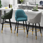 Bucket Dining Stool Contemporary Armed Bar Stool with Cushion Clearhalo 'Bar Furniture' 'Bar Stools' 'bar_stools' 'furn' 'furn_bar_stools' 'Furniture' 'Kitchen & Dining Furniture' 6746462