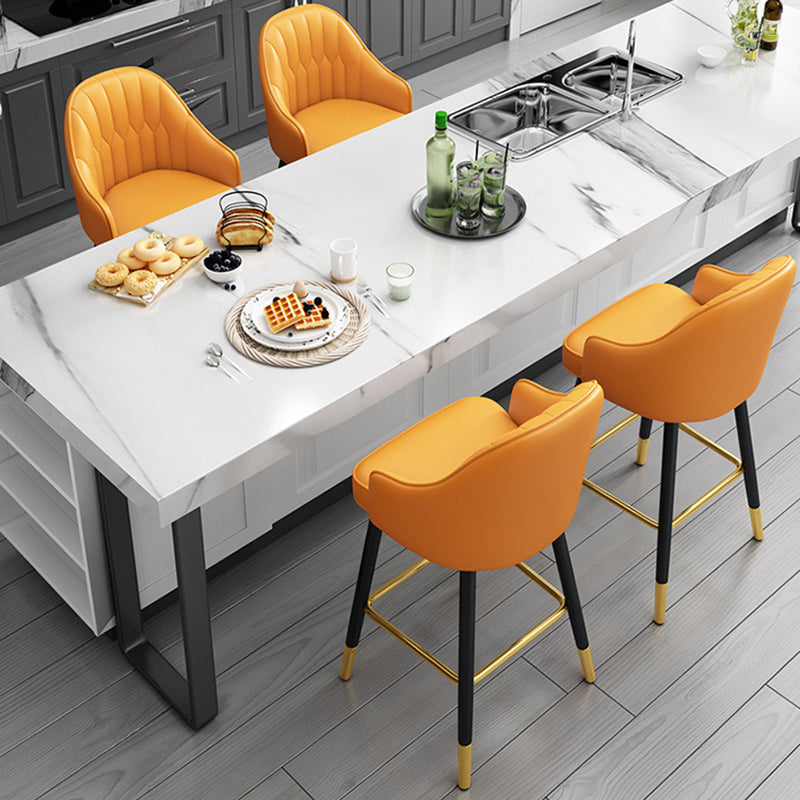 Bucket Dining Stool Contemporary Armed Bar Stool with Cushion Clearhalo 'Bar Furniture' 'Bar Stools' 'bar_stools' 'furn' 'furn_bar_stools' 'Furniture' 'Kitchen & Dining Furniture' 6746464