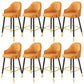 Bucket Dining Stool Contemporary Armed Bar Stool with Cushion Orange 8 Piece Set Clearhalo 'Bar Furniture' 'Bar Stools' 'bar_stools' 'furn' 'furn_bar_stools' 'Furniture' 'Kitchen & Dining Furniture' 6746467