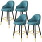 Bucket Dining Stool Contemporary Armed Bar Stool with Cushion Blue 4 Piece Set Clearhalo 'Bar Furniture' 'Bar Stools' 'bar_stools' 'furn' 'furn_bar_stools' 'Furniture' 'Kitchen & Dining Furniture' 6746469