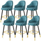 Bucket Dining Stool Contemporary Armed Bar Stool with Cushion Blue 6 Piece Set Clearhalo 'Bar Furniture' 'Bar Stools' 'bar_stools' 'furn' 'furn_bar_stools' 'Furniture' 'Kitchen & Dining Furniture' 6746470