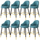 Bucket Dining Stool Contemporary Armed Bar Stool with Cushion Blue 8 Piece Set Clearhalo 'Bar Furniture' 'Bar Stools' 'bar_stools' 'furn' 'furn_bar_stools' 'Furniture' 'Kitchen & Dining Furniture' 6746471