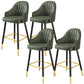 Bucket Dining Stool Contemporary Armed Bar Stool with Cushion Green 4 Piece Set Clearhalo 'Bar Furniture' 'Bar Stools' 'bar_stools' 'furn' 'furn_bar_stools' 'Furniture' 'Kitchen & Dining Furniture' 6746473