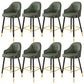 Bucket Dining Stool Contemporary Armed Bar Stool with Cushion Green 8 Piece Set Clearhalo 'Bar Furniture' 'Bar Stools' 'bar_stools' 'furn' 'furn_bar_stools' 'Furniture' 'Kitchen & Dining Furniture' 6746475