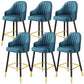 Bucket Dining Stool Contemporary Armed Bar Stool with Cushion Navy Blue 6 Piece Set Clearhalo 'Bar Furniture' 'Bar Stools' 'bar_stools' 'furn' 'furn_bar_stools' 'Furniture' 'Kitchen & Dining Furniture' 6746478