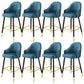 Bucket Dining Stool Contemporary Armed Bar Stool with Cushion Navy Blue 8 Piece Set Clearhalo 'Bar Furniture' 'Bar Stools' 'bar_stools' 'furn' 'furn_bar_stools' 'Furniture' 'Kitchen & Dining Furniture' 6746479