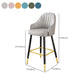 Bucket Dining Stool Contemporary Armed Bar Stool with Cushion Clearhalo 'Bar Furniture' 'Bar Stools' 'bar_stools' 'furn' 'furn_bar_stools' 'Furniture' 'Kitchen & Dining Furniture' 6746480